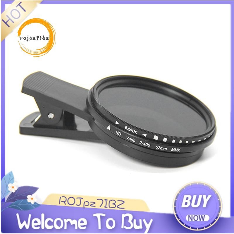 52 มม.โทรศัพท์ ND Filter ND2 ถึง ND400 Clip-on Variable Neutral Density Filter สําหรับโทรศัพท์โทรศัพ