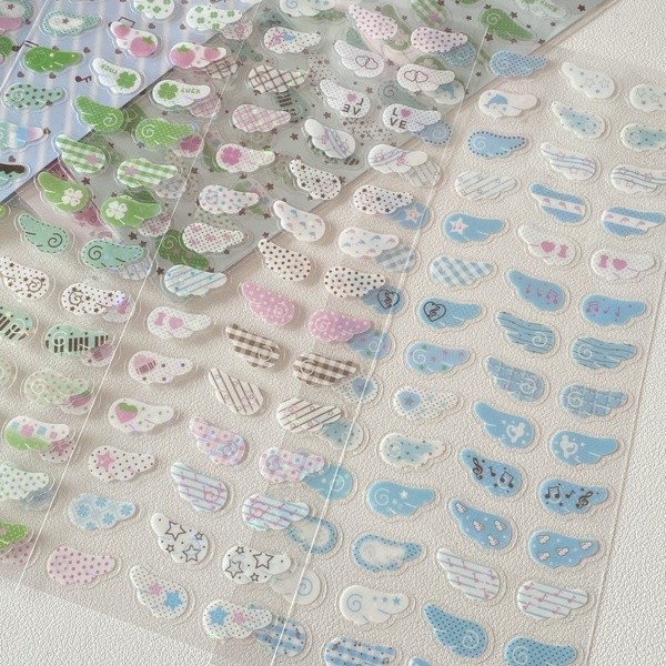 DIY น่ารักการ์ตูน INS Wing Glitter สติกเกอร์ Angel Wings สําหรับสมุดภาพ Journal CCD กล้องหวาน Retro การ์ตูนตกแต่งสติกเกอร์เด็กของขวัญ - รูปที่ 2