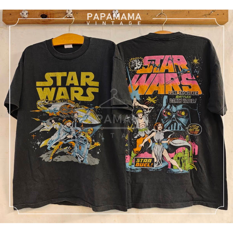 STAR WARS legendary Movie tag JunkFood USA เสื้อวินเทจ เสื้อหนังตำนาน papamama vintage shirt