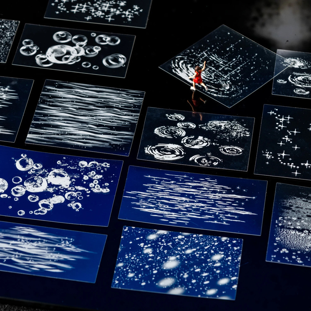 Journal GO 20pcs Creative Raindrop สติกเกอร์ตกแต่งไดอารี่ Scrapbooking อุปกรณ์เสริม Planner Junk Jou