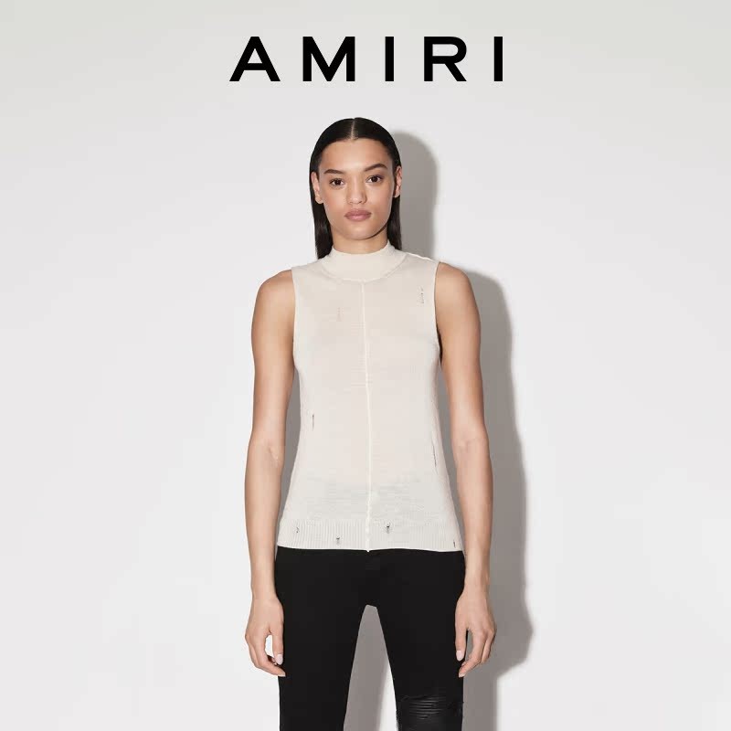 เสื้อกันหนาวแขนกุดแคชเมียร์ AMIRI สำหรับฤดูหนาวปี 2022