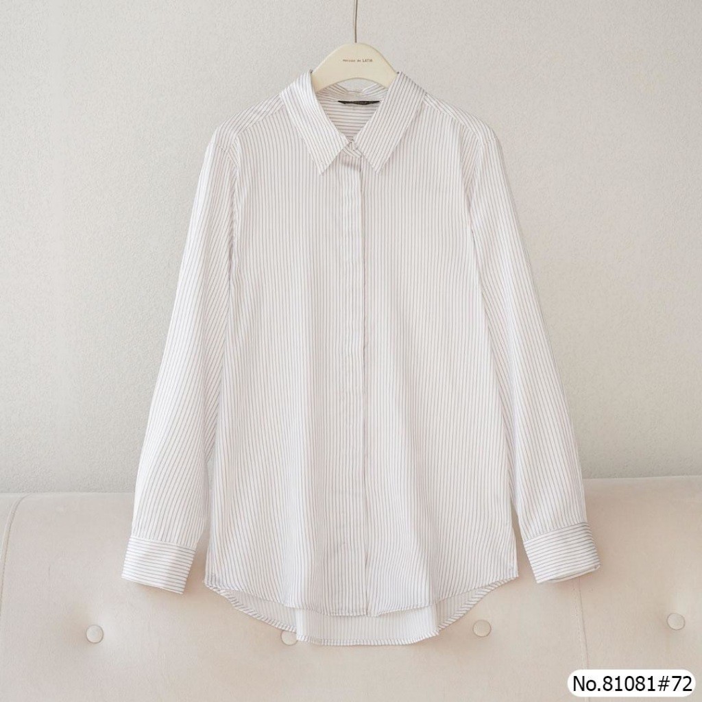 Vertier เสื้อแขนยาว No.81081 ผ้านิ่มPoly ลายพิมพ์ งานห้าง - รูปที่ 3