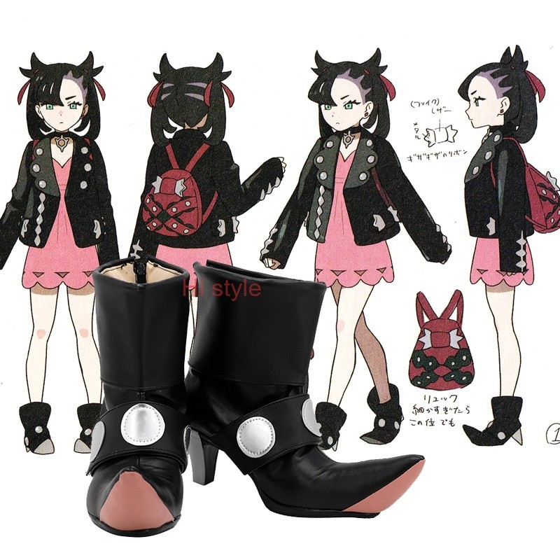 A79 รองเท้า Pokemon Marnie COSPLAY
