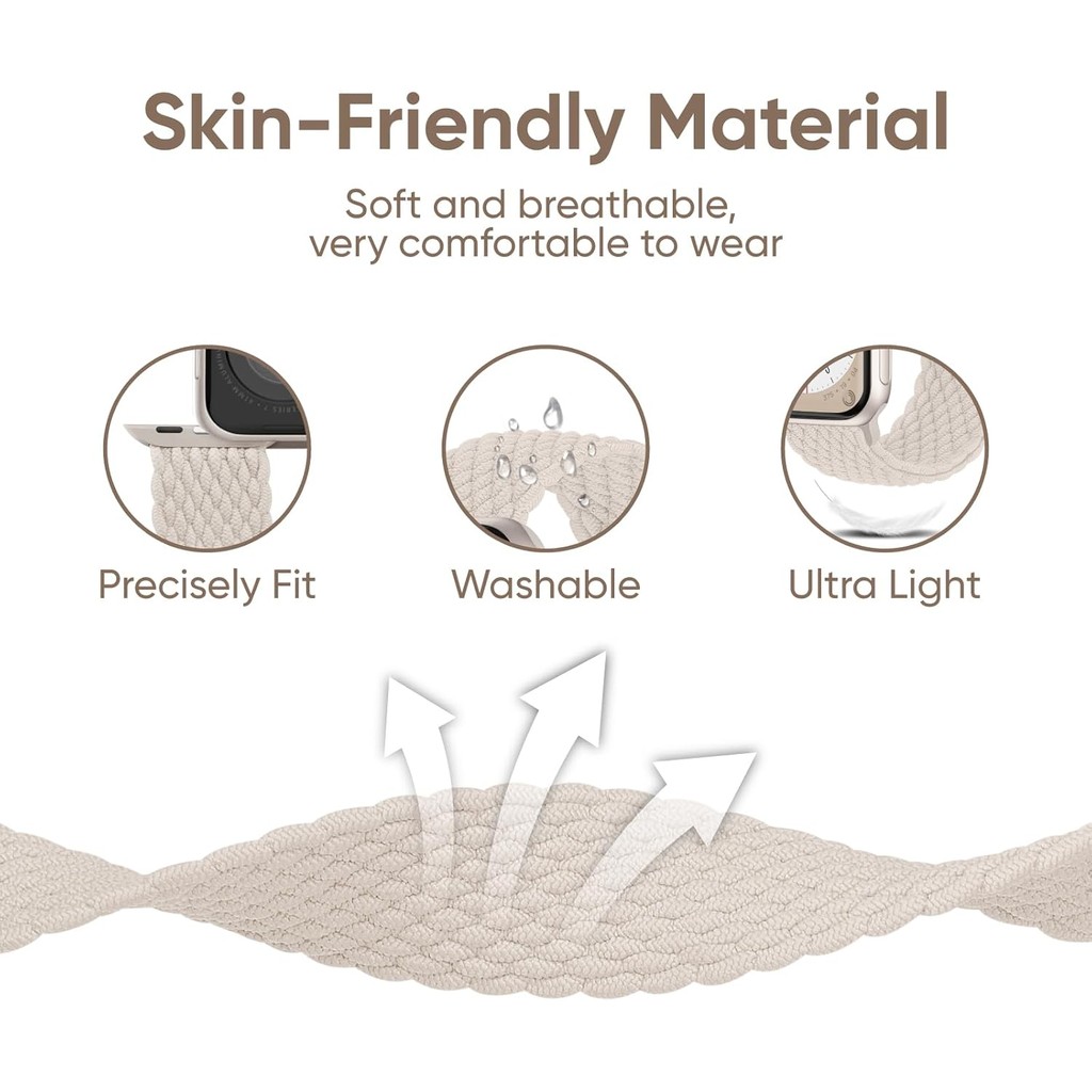 10-Pack ยืด Solo Loop สําหรับ Apple Watch Band 41 มม.40 มม.38 มม.42 มม.44 มม.45 มม.49 มม.ผู้หญิงผู้ช