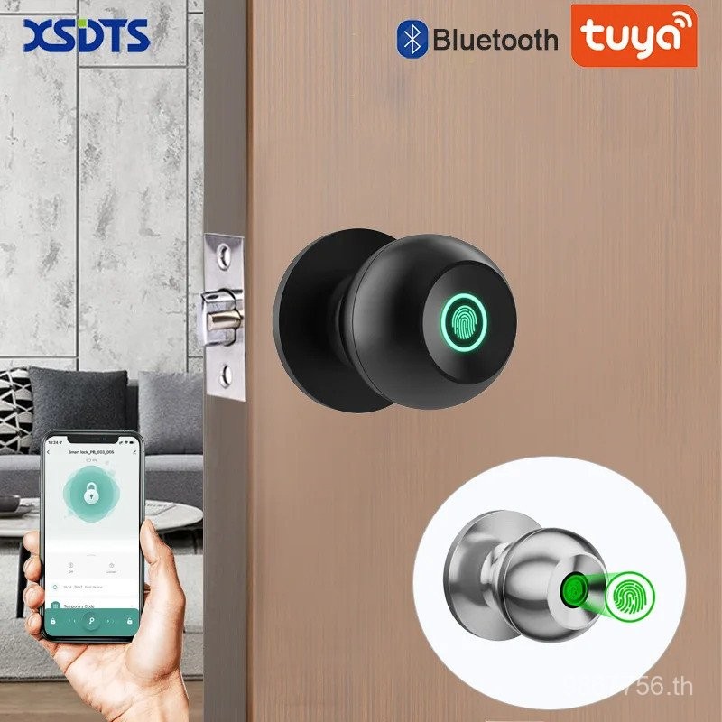 XSDTS พร้อม Tuya Biometric ลายนิ้วมือสมาร์ทประตูล็อคอิเล็กทรอนิกส์ล็อค Keyless Security ประตู Entry 