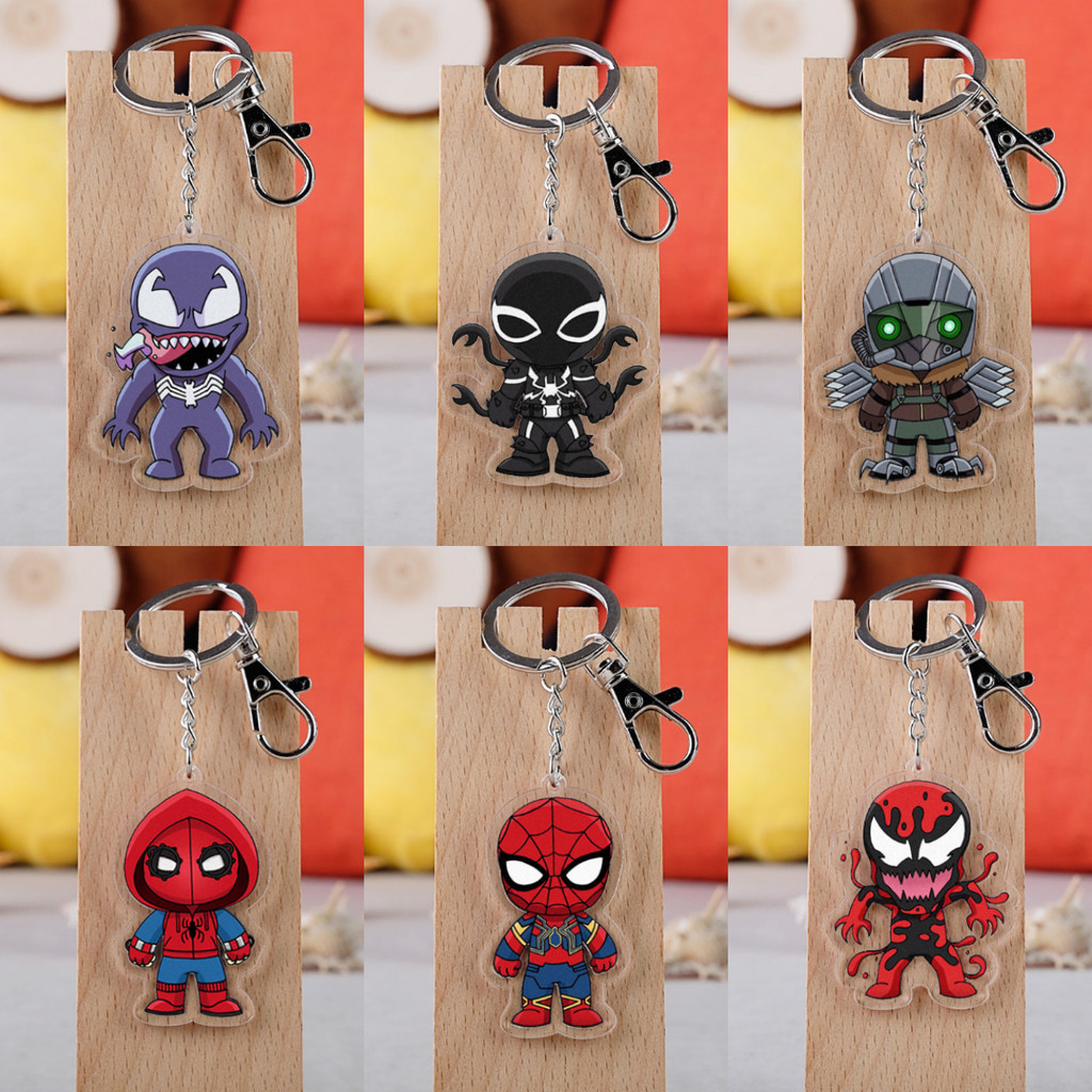 Spiderman Venom Agent จี้โปร่งใสพวงกุญแจอะคริลิค