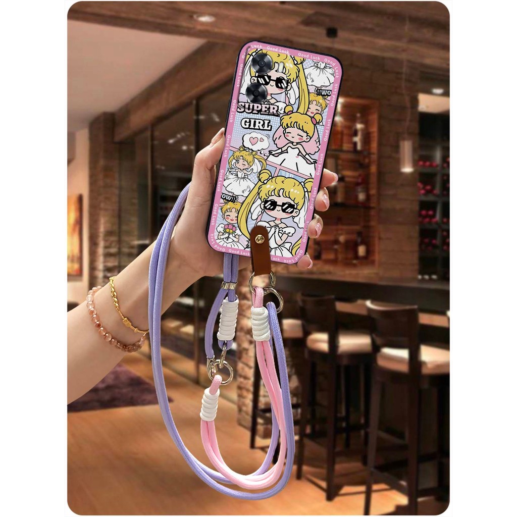 Crossbody แฟชั่นออกแบบเคสโทรศัพท์สําหรับOPPO A57 4G 2022/A57S 4G/A57E 4G/A77 4G/A77Sปกหลังสกปรกทนแนว