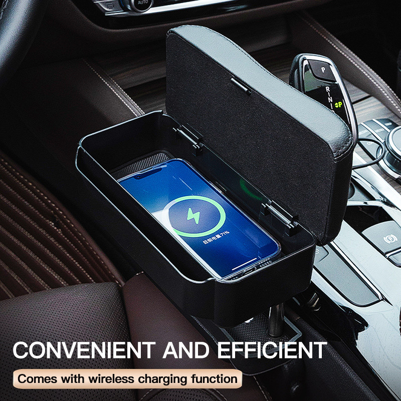 ที่เท้าแขนรถกล่องข้อศอกสนับสนุนปรับรถที่นั่ง Gap Organizer Arm Rest กล่องสําหรับ Hyundai Genesis Cou