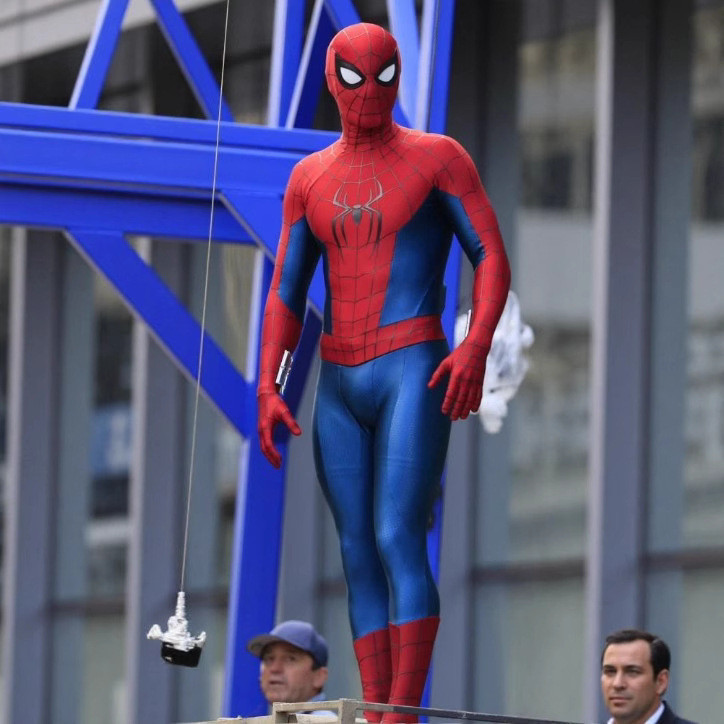 ชุดจั๊มสูทฮalloween สีแดงและสีฟ้า สไตล์คลาสสิก สำหรับคอสเพลย์ JNT015