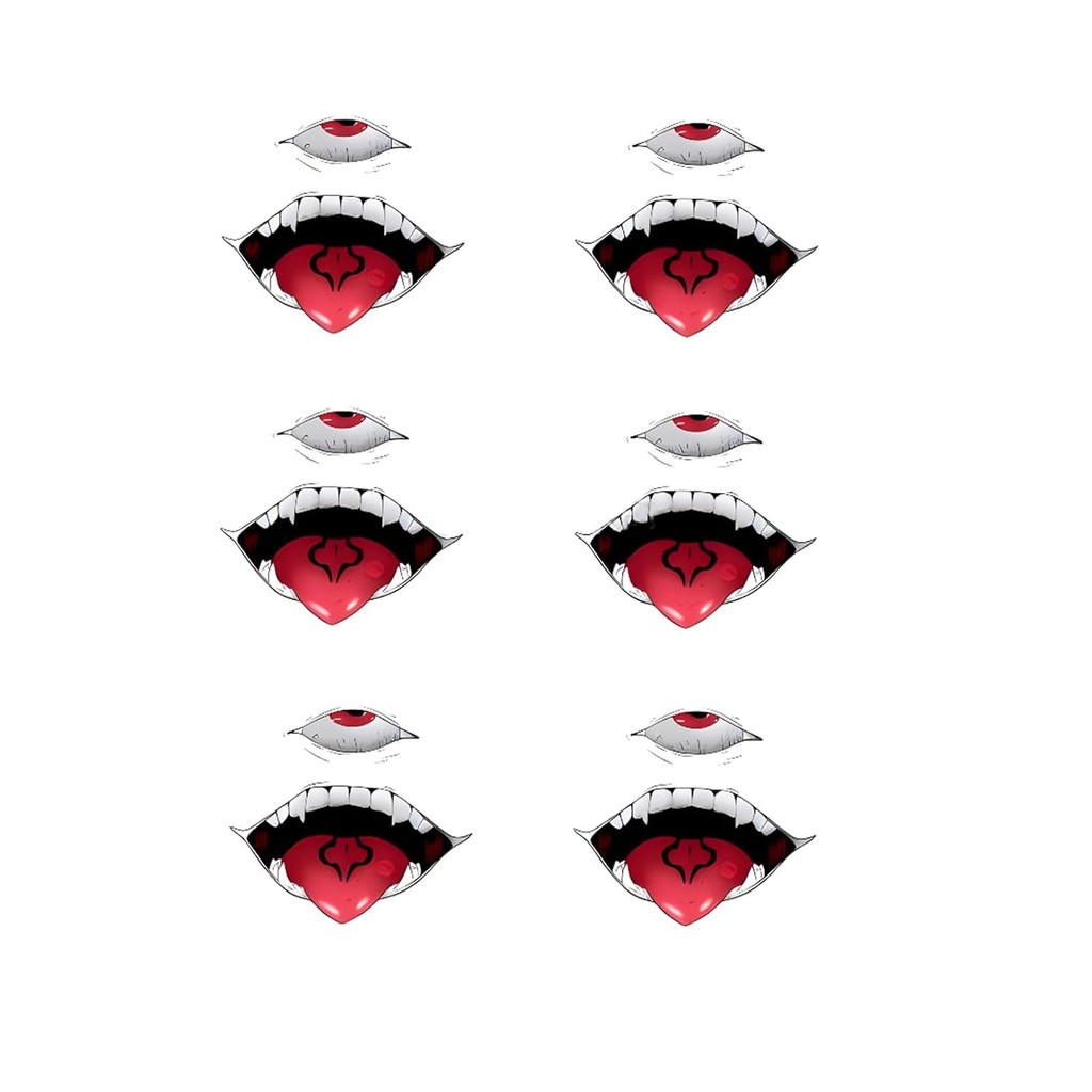 สติกเกอร์ Temporary Tattoo แบบ Ryomen Sukuna สำหรับ.Cosplay アニเมะ