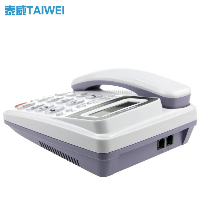 ของแท้ Taiwei โทรศัพท์สํานักงานโทรศัพท์คงที่ในครัวเรือนโทรศัพท์พื้นฐาน ID แบตเตอรี่ฟรี Ex