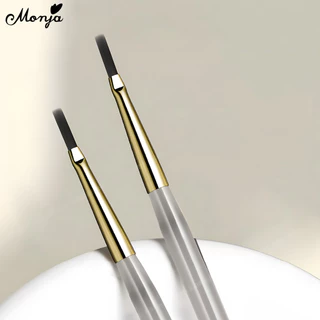 Monja เล็บแปรง UV เจลลายสก๊อต Checkered วาดกริด Chequer Lattice รูปแบบภาพวาดบางยาว แปรงปากกา brush