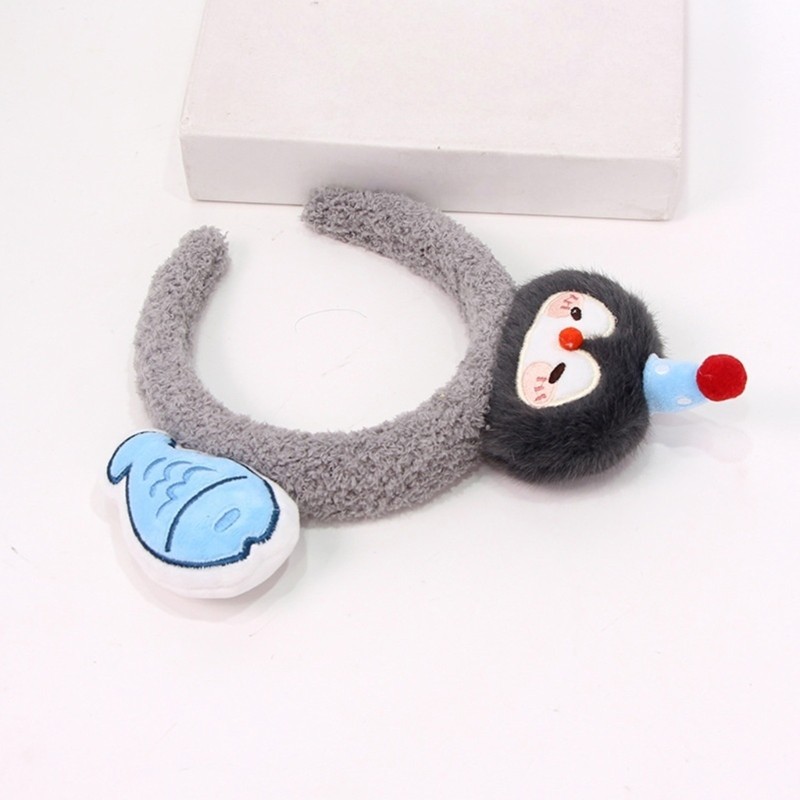 Crazy Penguins Fish Theme Plush Hairband สําหรับผู้หญิงสาวคอสเพลย์เครื่องแต่งกายอุปกรณ์เสริม