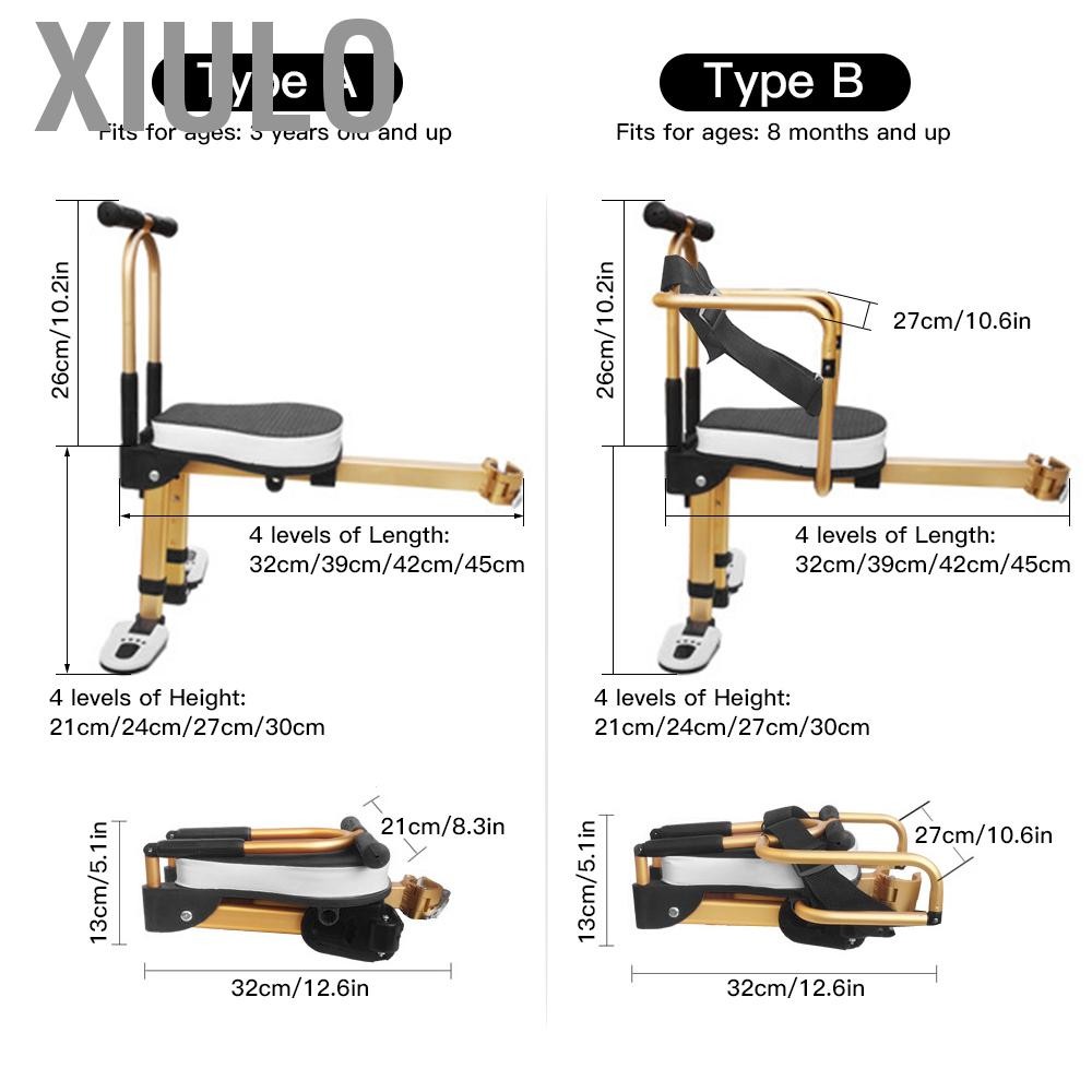 Xiulo Xiulo-th Lixada Mountain Bike Kids Safety Seat Seat Children Cushioned Cycle Front Mounted Bic
