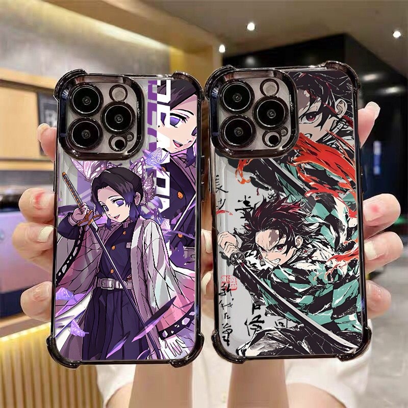Demon Slayer Tanjiroเคสโทรศัพท์สําหรับXiaomi 13 14 14T Pro 15 Ultra Poco X3 X7 Pro NFC M3 M4 F5 X5 Pro 5Gปลอกภาพวาดอะนิเมะสีทึบแฟชั่นClearกันกระแทก