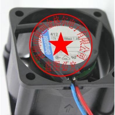 412J 412JHH 412JH 12V 2.4W ต้นฉบับเยอรมัน ebmpapst 4025 อุปกรณ์พัดลมนําเข้า