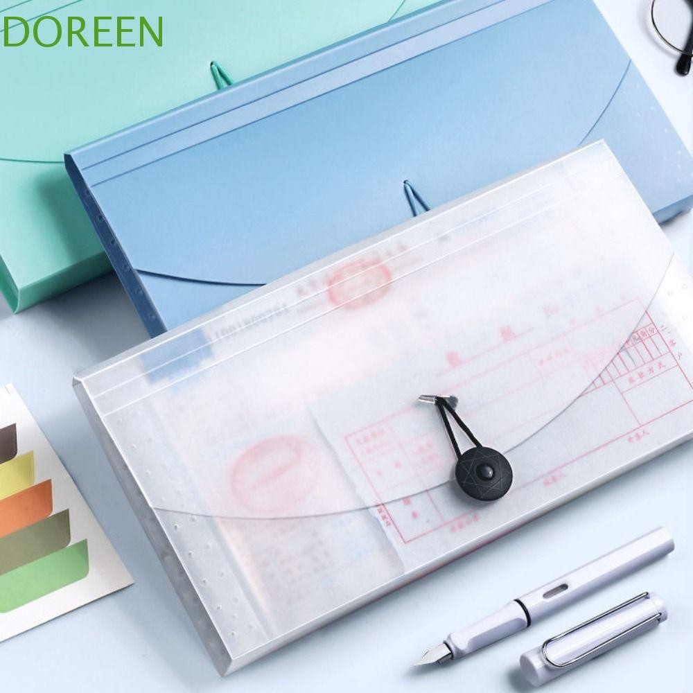 DOREEN กระเป๋าแฟ้มขยาย Tax Item Bill Storage A6 คูปองโฟลเดอร์กระดาษ 13 กระเป๋าเอกสาร