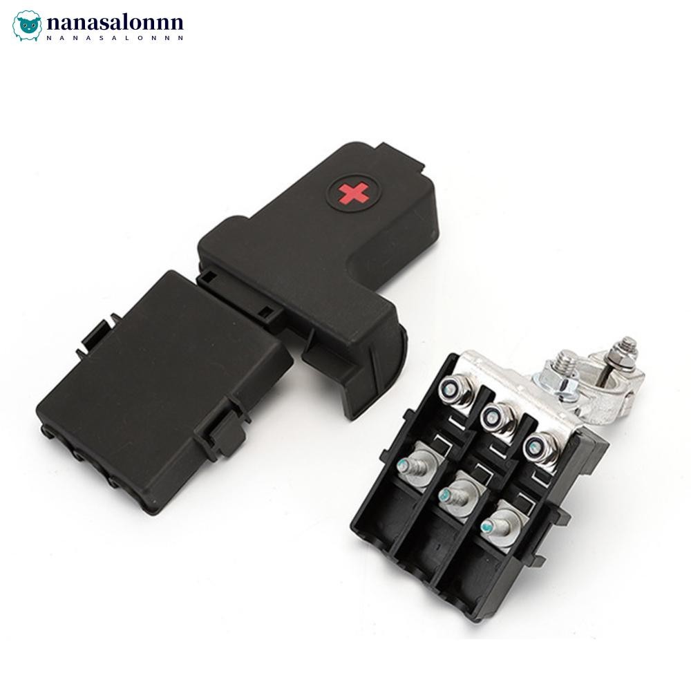 NANASALONNN 3-Way/4-Way ใหม่พลังงานแบตเตอรี่รถยนต์ฟิวส์กล่อง Positive Bus Bar รถยนต์ไฟฟ้า Power Dist