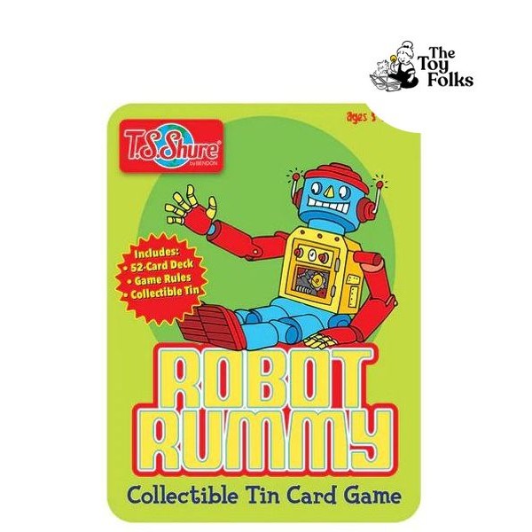 Bendon Publishing TS Shure Collectible Tin Card Game Robot Rummy