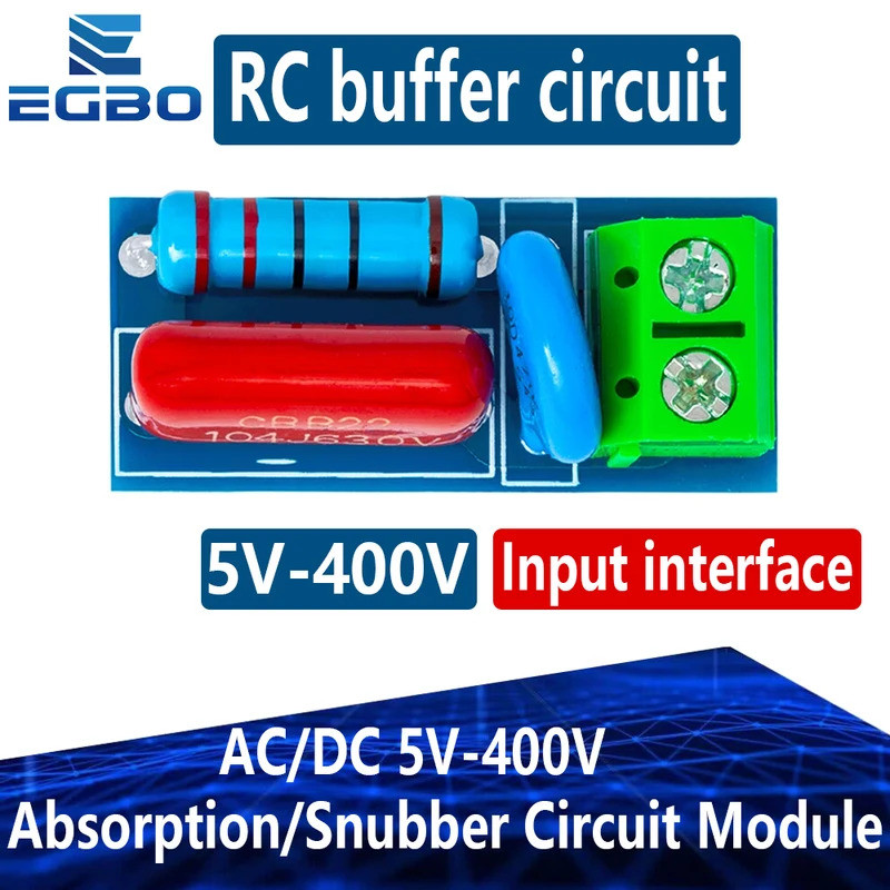 1 ~ 5 ชิ้น AC/DC 5V-400V RC Absorption/Snubber โมดูลวงจรรีเลย์ Contact Protection Resistance Surge 6V 9V 12V 24V 110V 220V