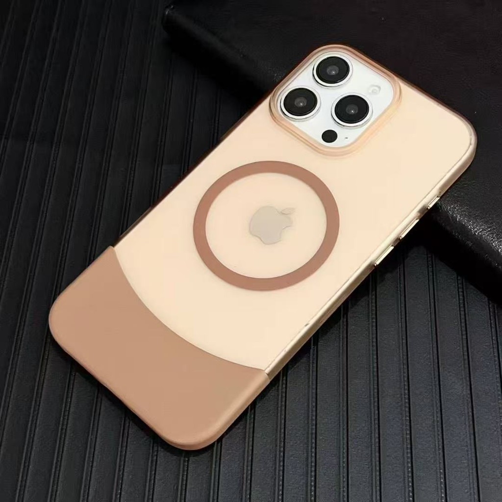 เย็บสร้างสรรค์เหมาะสําหรับ 16Promax Skin-Feel Magnetic Phone Case 15 Matte PC ขนาดใหญ่ Anti-Slip jz9