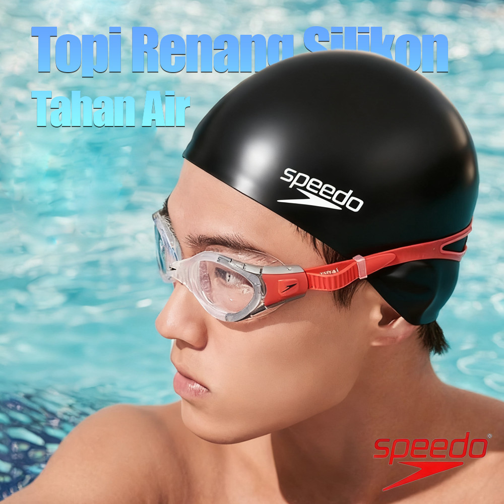 SPEEDO Silicone Adult Diving Swim Cap สําหรับผู้ชายและผู้หญิง