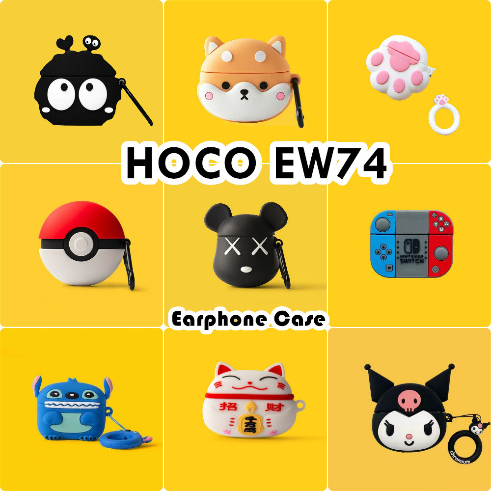In StockFor HOCO EW74 Case Cover การ์ตูนน่ารักซิลิโคนอ่อนนุ่มหูฟังกรณีปลอก NO.2