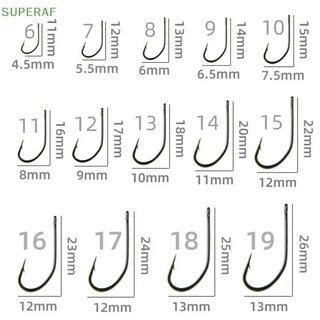 SUPERAF 100 ชิ้นชนิดบรรจุกล่องหลอด Maruse ตะขอเหล็กคาร์บอนสูง Coon และตะขอตกปลาทะเลพร้อมแหวนและ Barbed ลวดร้อน