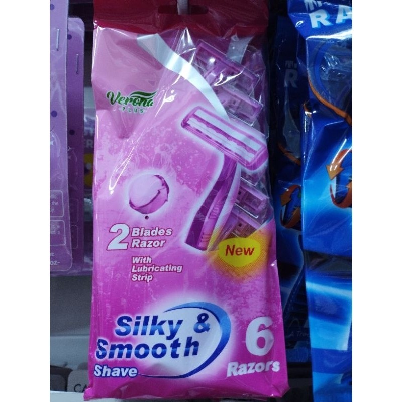 VERONA SHAVE 6in1 RAZORS Pencukur 6pcs/pack SHAVER RAZORS unisex use murah travel use