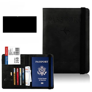 มี RFID safe!! กระเป๋าพาสปอร์ตแท้ วัสดุหนัง PU ซองพาสปอร์ต Passport case ปกป้องข้อมูล