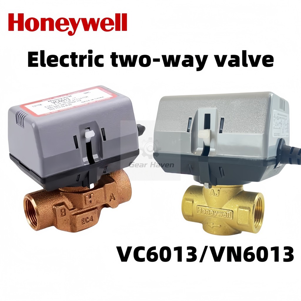Honeywell วาล์วสองทางไฟฟ้า VC6013/VN6013 DN20 พัดลมดิสก์เบรกท่อวาล์วไฟฟ้า