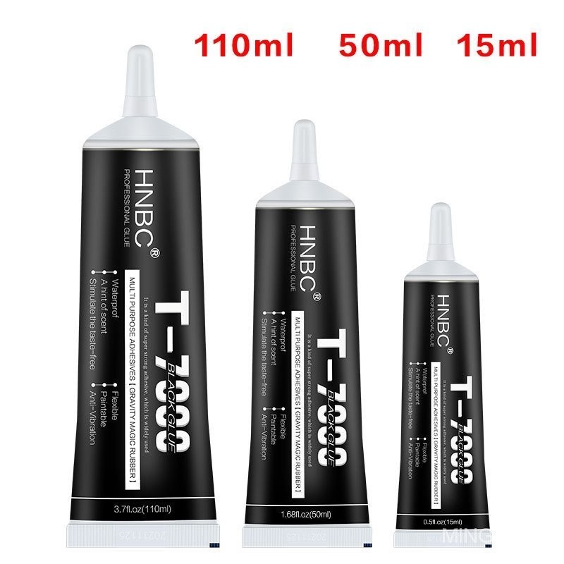 T7000 15ml 50ml 110ml กาวสีดําโทรศัพท์มือถือหน้าจอกาวแก้วปกหลังกันน้ําซ่อมกาวพลาสติกยางนาฬิกา FHLSP