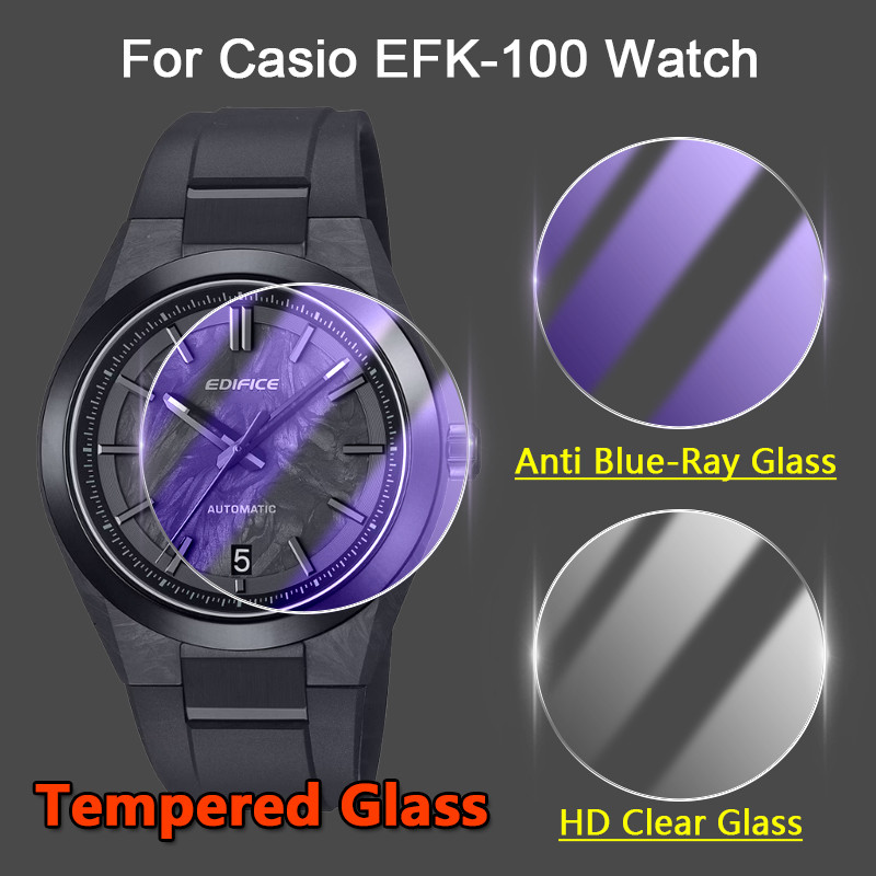2-6 ชิ้นสําหรับ Casio EFK-100 XPB YCD YD SmartWatch 2.5D Ultra Slim Clear/Anti สีม่วง 9H Tough กระจก