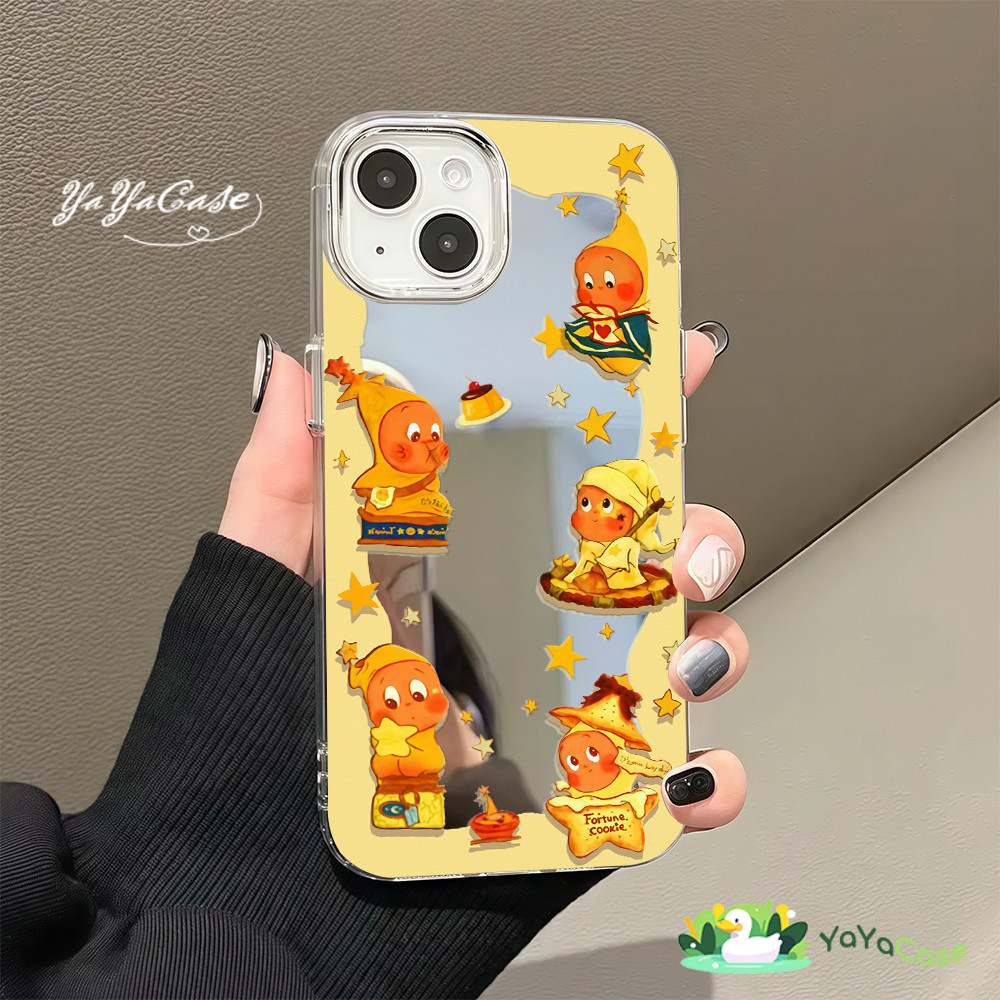 🦢สำหรับ iPhone 11 13 CASE FOR เคสไอโฟน 15 16 14 12 Pro Max 7 8 16 Plus X XR XS MAX เคสโทรศัพท์กระจกการ์ตูนสุดสร้างสรรค์
