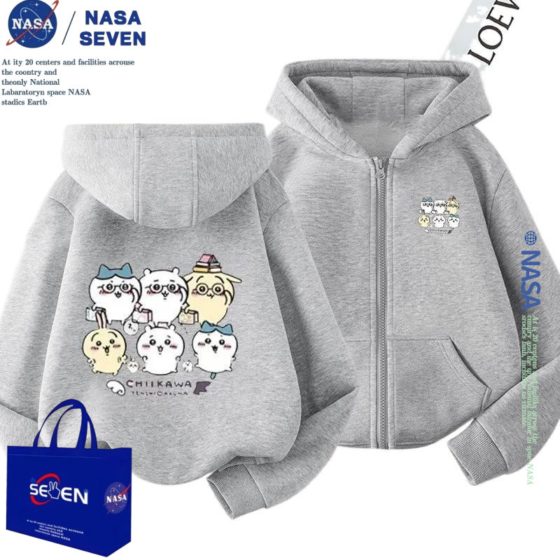 hooded top สไตล์บางเบากันหนาวสำหรับเด็ก ฤดูใบไม้ร่วงและหนา พิมพ์การ์ตูน สวมใส่ง่ายและเข้าได้กับหลายโอกาส