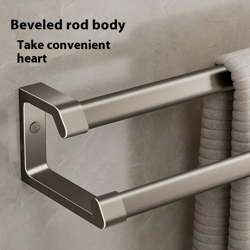 4080ซม ห้องน้ําชั้นวางผ้าขนหนูผ้าขนหนูผู้ถือติดผนังทาวเวอร์บาร์อลูมิเนียมชั้นวางผ้าขนหนูก้านฟรีเจาะห