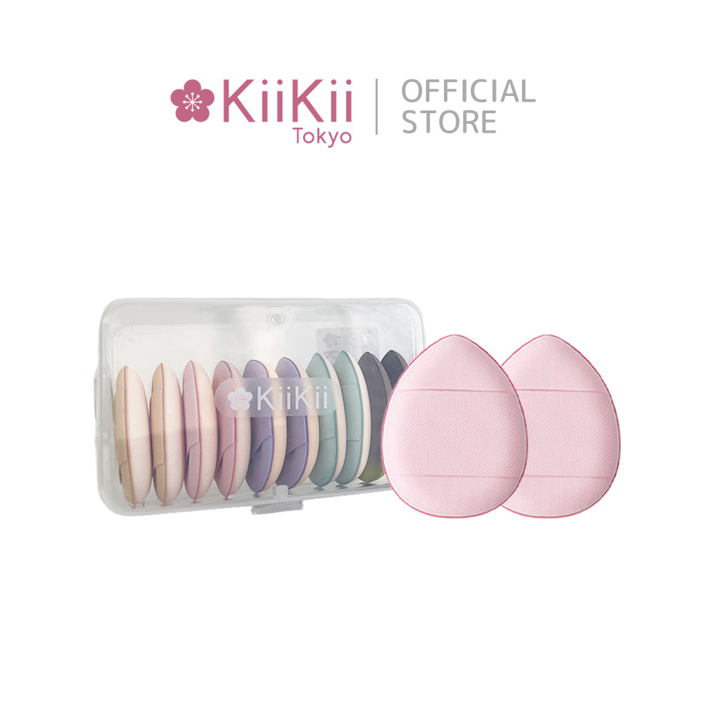 KiiKii Mini พัฟแต่งหน้า พัฟคุชชั่น พัฟนิ้วเล็ก สําหรับลงรองพื้นคอนซีลเลอร์ 1กล่อง 10ชิ้น