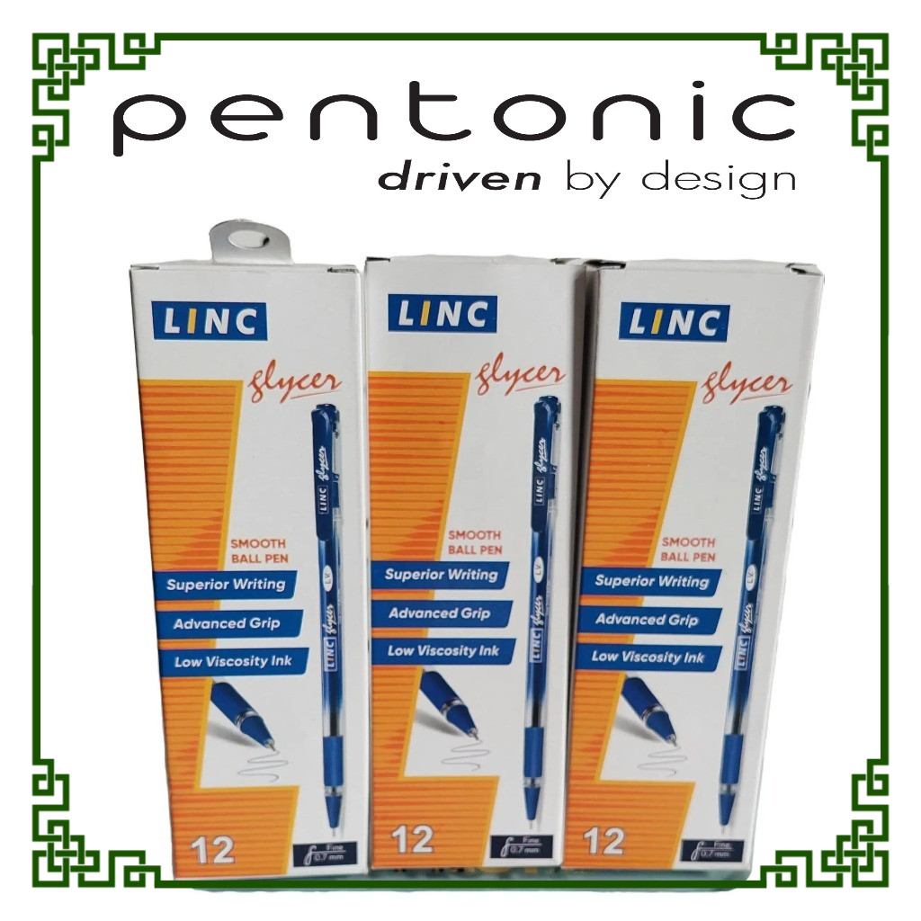 PENTONIC LINC GLYCER BALL PEN 0.7 มม. (บรรจุ 1 กล่อง 12 ชิ้น + ปากกา 4 ชิ้น)