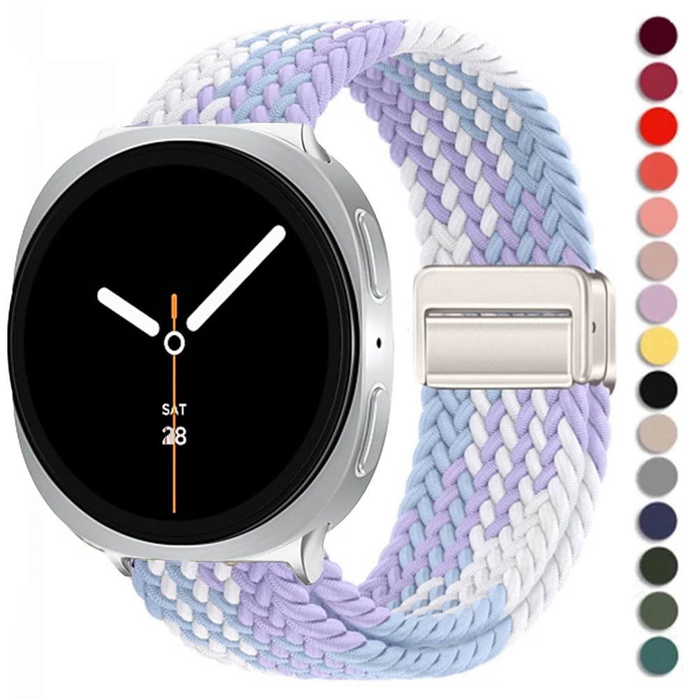 ไนลอน Braided Solo Loop Strap เหมาะสําหรับ Samsung Galaxy Watch 8 40 มม./44 มม.แม่เหล็กสําหรับ Galaxy Watch 8 คลาสสิก 46 มม.Correa