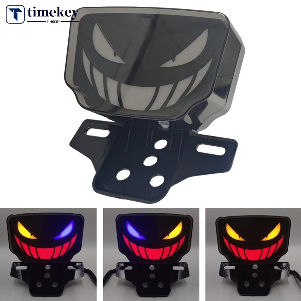 TME รถจักรยานยนต์ LED Devil Eye ไฟท้ายเบรคด้านหลังโคมไฟ Integration Tail พร้อมแบบไดนามิกแฟลชสําหรับ 