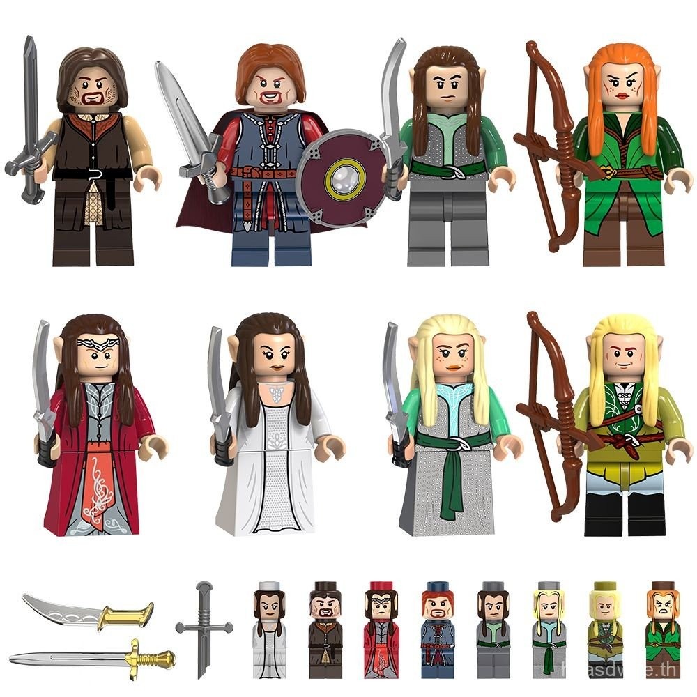 ขายร้อนใช้งานร่วมกับ Building Blocks แหวน King Series Lygolas Elrond Arwin ใส่เด็กอาคารบล็อกของเล่น 