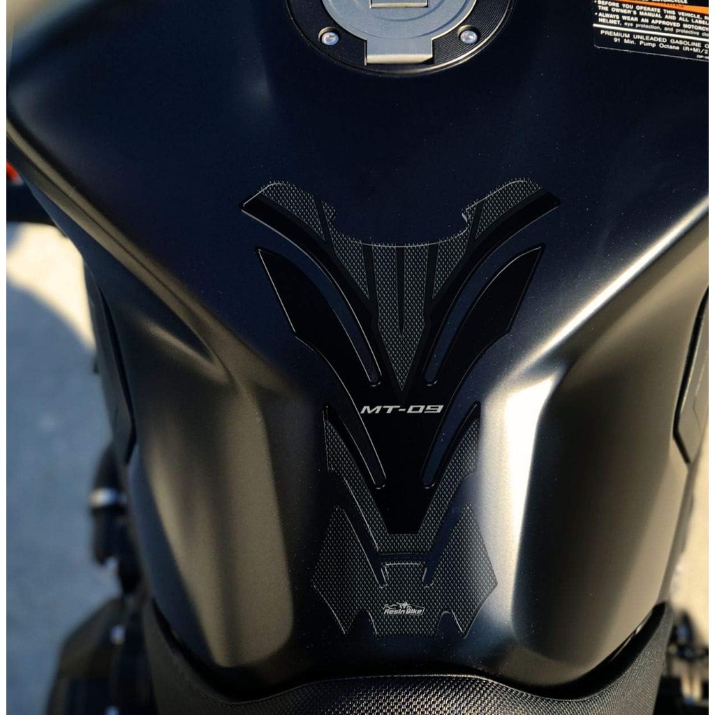 สติ๊กเกอร์ 3D มอเตอร์ไซค์ เข้ากันได้กับ Yamaha MT-09 2017 2020. ตัวป้องกันถังจากแรงกระแทกและรอยขีดข่