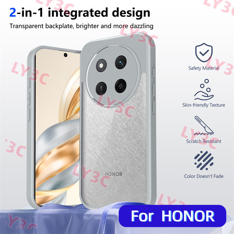 COD สําหรับ Honor X9C BRP-NX1 กรณีกันกระแทกชุบ TPU กันชนใสกลับ Hard Cover เคสโทรศัพท์สําหรับ Honor X