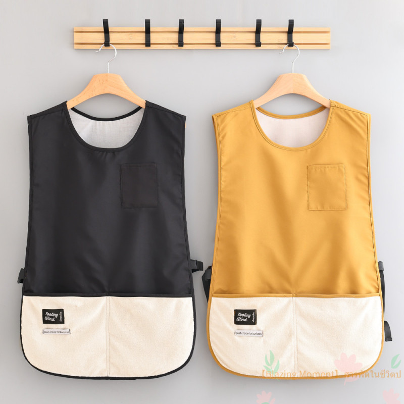 ผ้ากันเปื้อนเสื้อกั๊กใหม่, กันน้ําและกันน้ํามัน, บาริสต้า, ครัวที่บ้าน, ชุดทํางานจัดเลี้ยง, ไหล่ผู้ชายและผู้หญิงที่ทันสมัย
