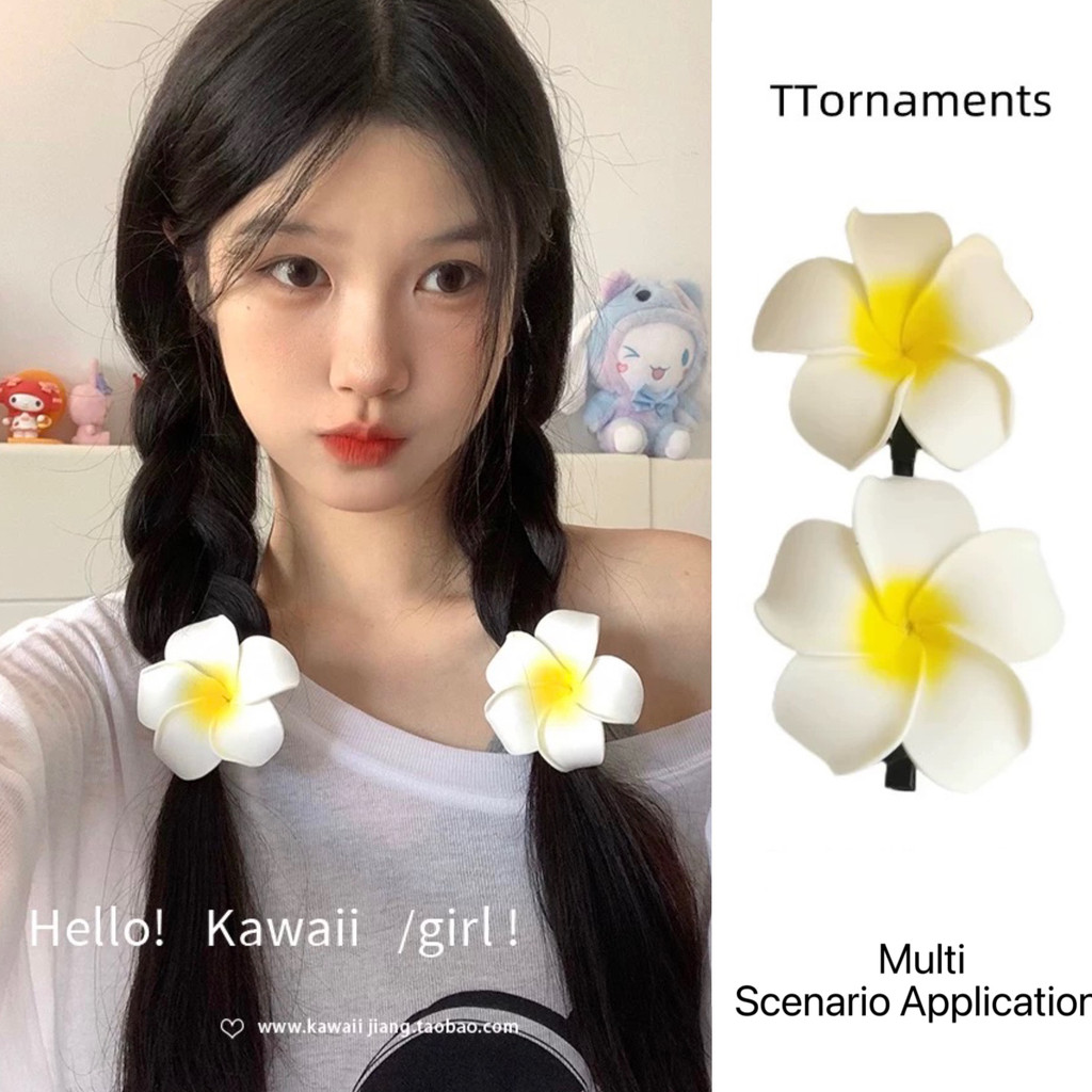 💛Bra Queen จัดส่งจากประเทศไทย💛กิ๊บติดผมดอกไม้ กิ๊บลีลาวดี กิ๊บดอกไม้ปลอม 7 ซม. ทำจากโฟมหนา ทนทาน