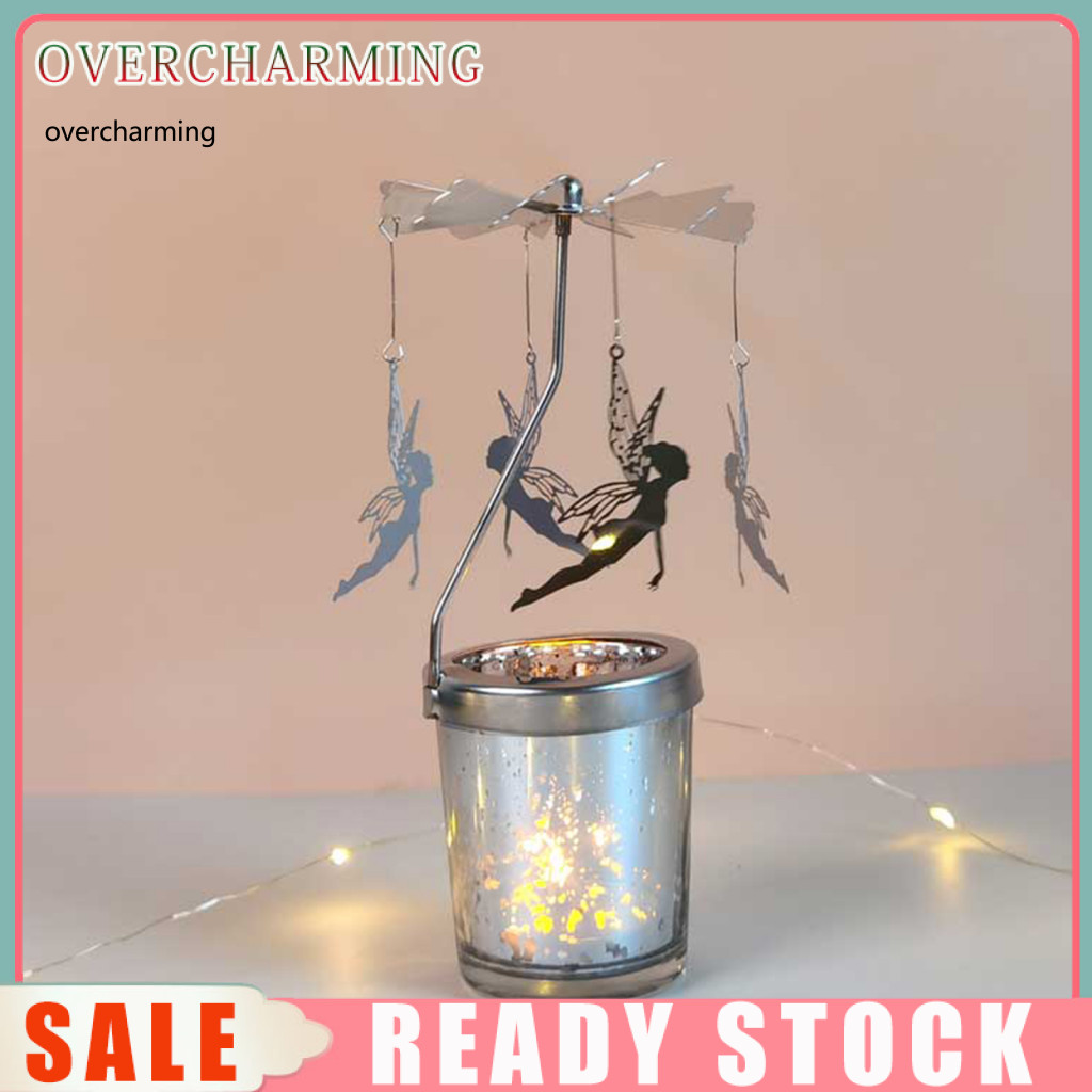 <over> Easy Assembly Candle Accessory Luxury Carousel Design Magical หมุน Tealight Carousel Topper ส