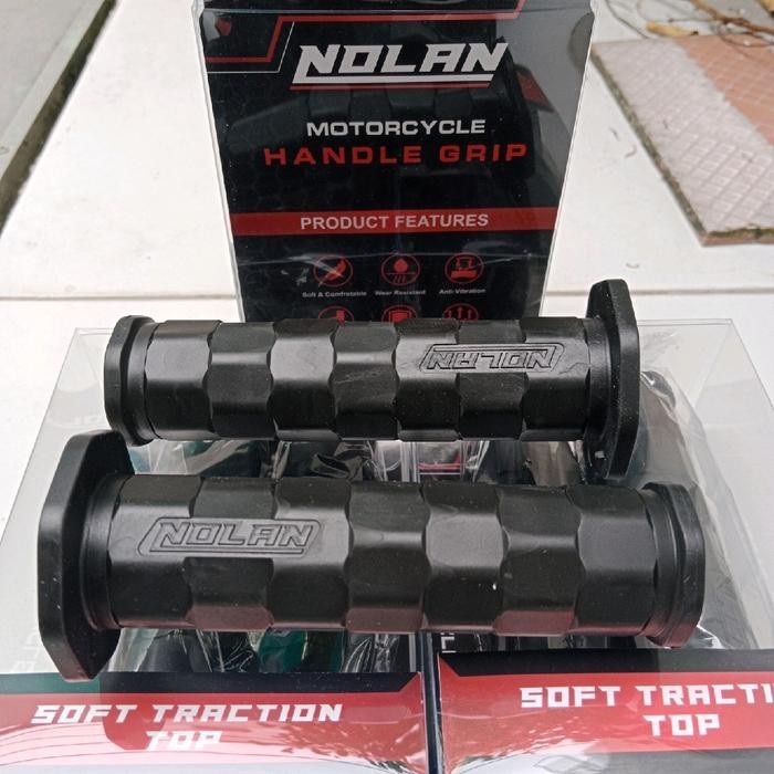 Octagon NOLAN สีดํา ยางมอเตอร์ไซค์ Handfart ปลอกแฮนด์ - NOLAN BOX GRIP ONLY
