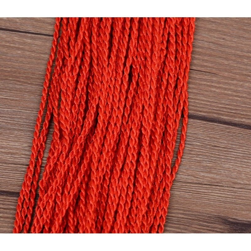 สร้อยคอน่ารักแฮนด์เมดน่ารักสองสี สีดำและสีแดง พร้อมต่างหูถัก 7APX