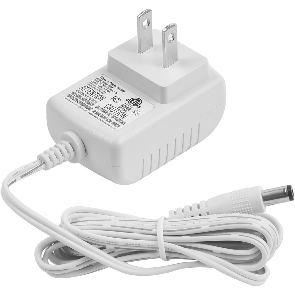 DC 6V 500mA 0.5A อะแดปเตอร์สําหรับ 4VWIN Driveway Alarm System,5.5 * 2.1 มม.เคล็ดลับ 4.92FT/1.5M สาย