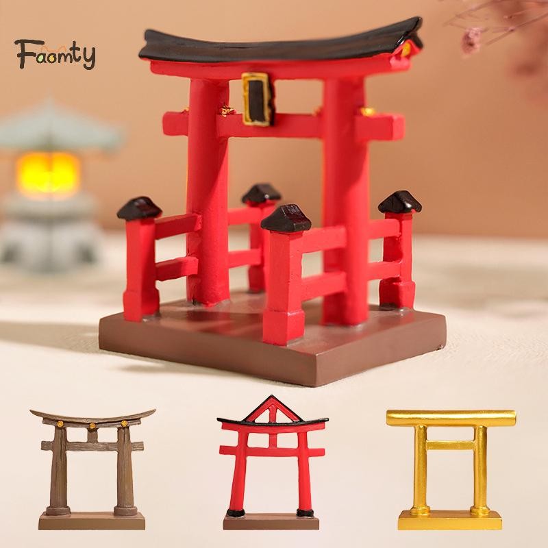 [Famty] ขนาดเล็ก Torii Gate ญี่ปุ่น Shinto Temple Garden เอเชียสถาปนิกรุ่นบอนไซ Zen Garden เครื่องปร